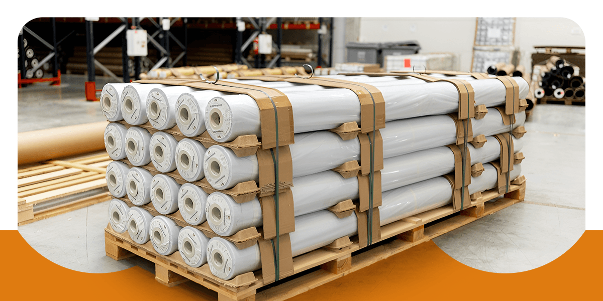 roll cradles on pallets