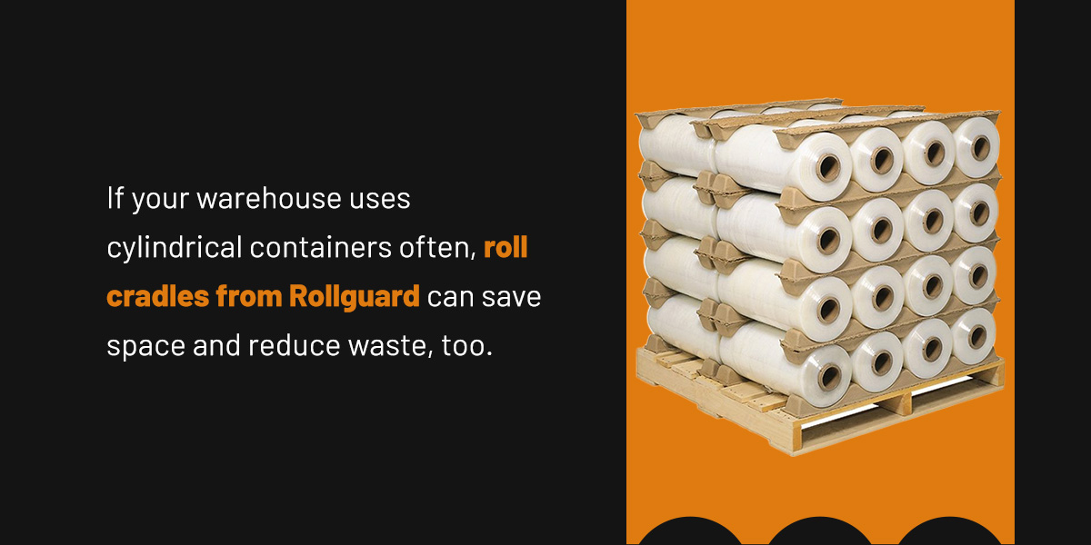 Save space and reduce waste with roll cradles from Rollguard